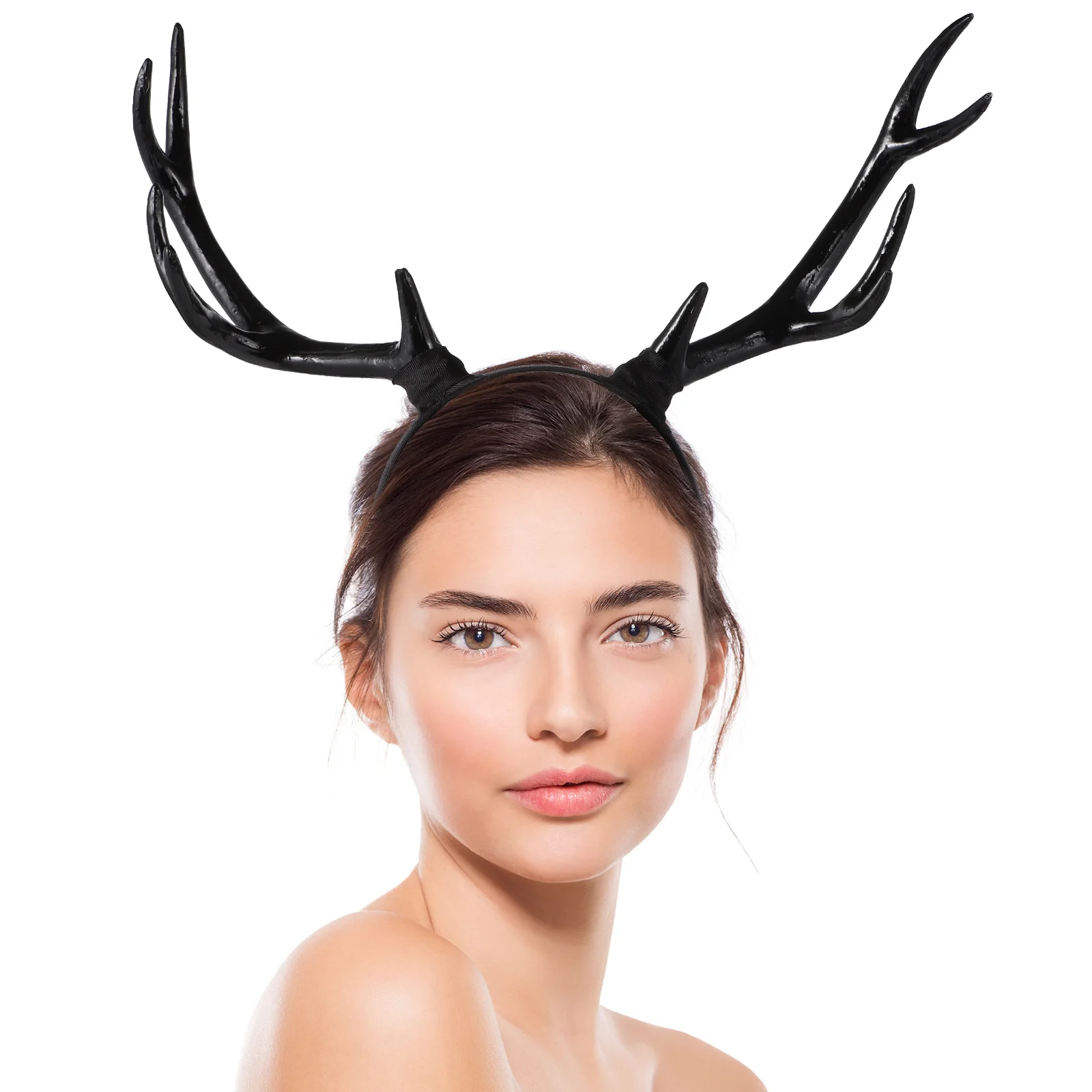 

Elk Headband Christmas Deer Antler Hair Band Costume Party Accessories Holiday Xmas Decorations Reindeer Scarf