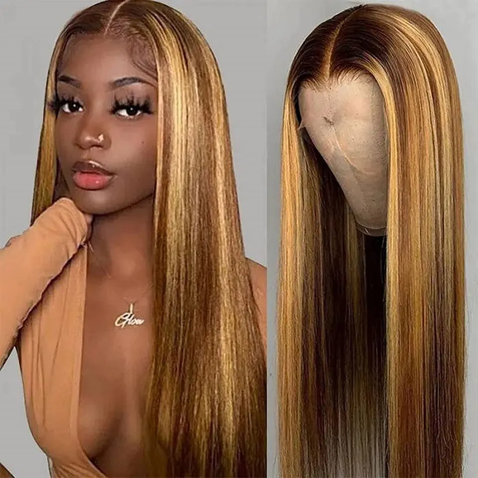 Long Straight 13x4 Human Hair Wig Wear And Go Mint Green Grey Red Pink Blue Purple Colored Cosplay Lace Frontal Wigs For Women