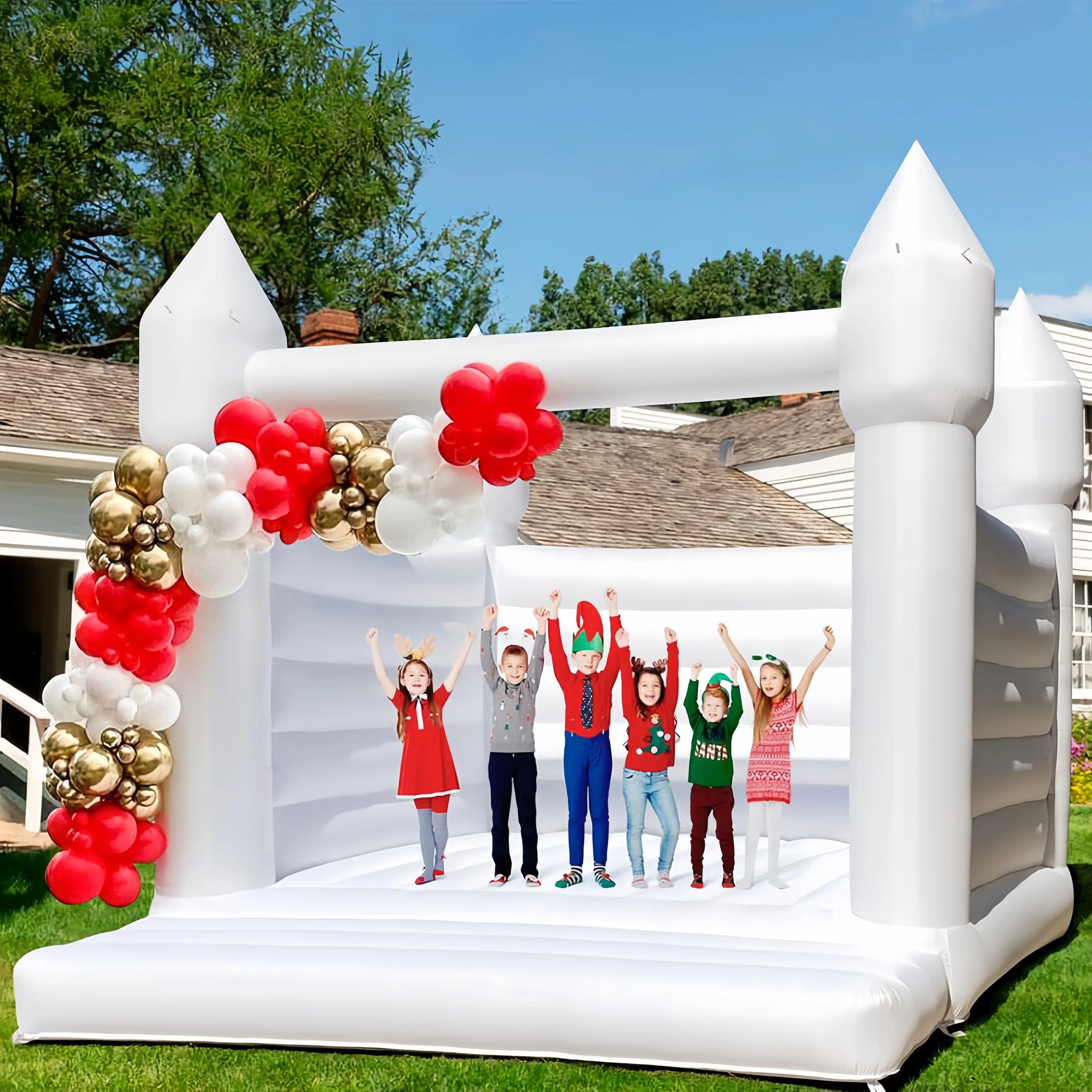 

Hot Selling Indoor and Outdoor Inflatable Castle Inflatable Bouncer Jumping Castle with Blower for party Wedding Event