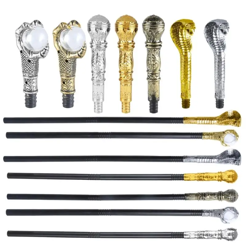 Snake Cobras Cane Pharaoh Scepter Pimp Wizard Staff Halloween Cosplay Costume