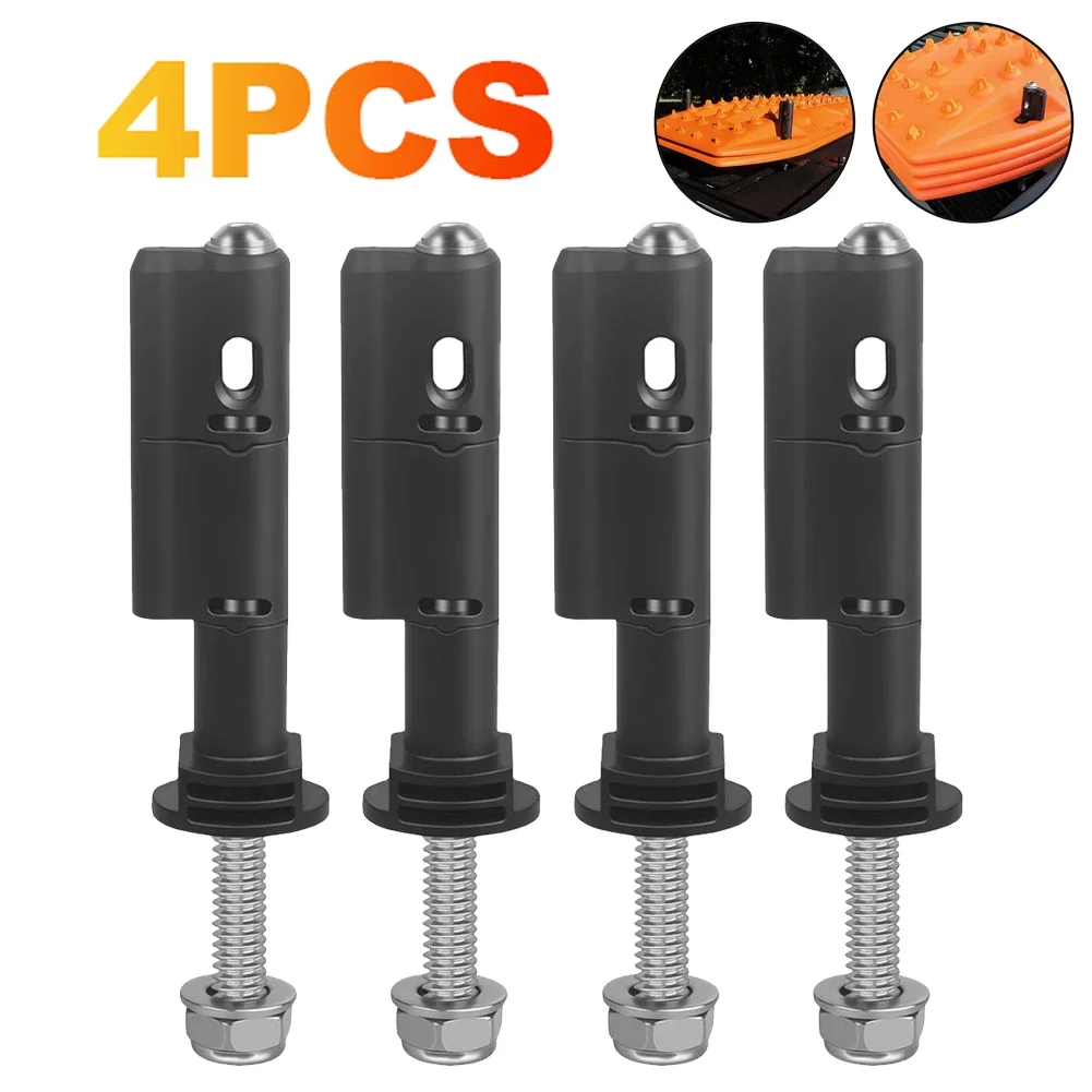 4pcs Mounting Pins for MaxTrax MKII Recovery/Traction Boards, Lockable Theftproof Safety Mounting Pins Set for MaxTrax MKII