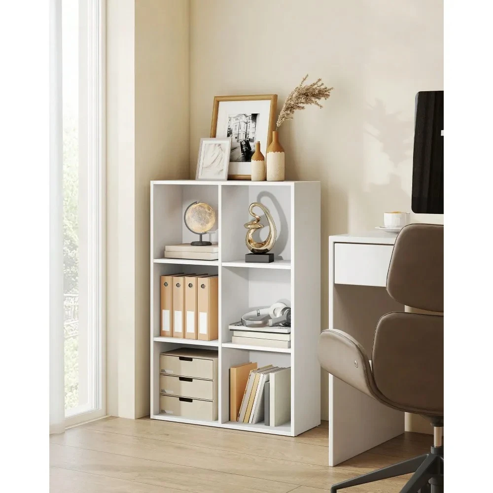 

Custos Collection Bookshelf, Bookcase, Cube Shelf With 6 Compartments, 9.4 X 25.8 X 38.6 Inches, Storage Shelf, For Living Room