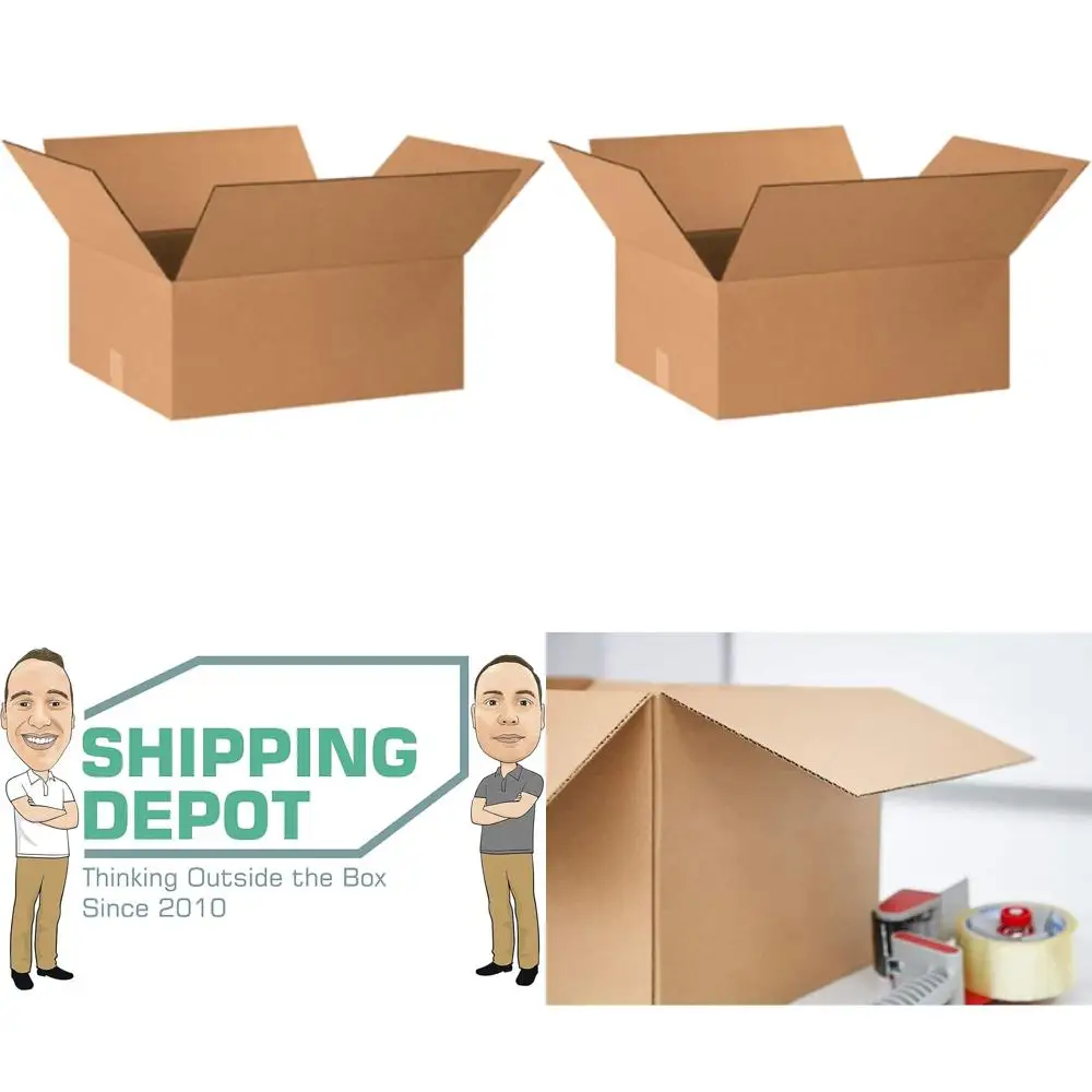 

20 Pack of 20x16x8 Corrugated Cardboard Boxes for Packing, Shipping, and Moving