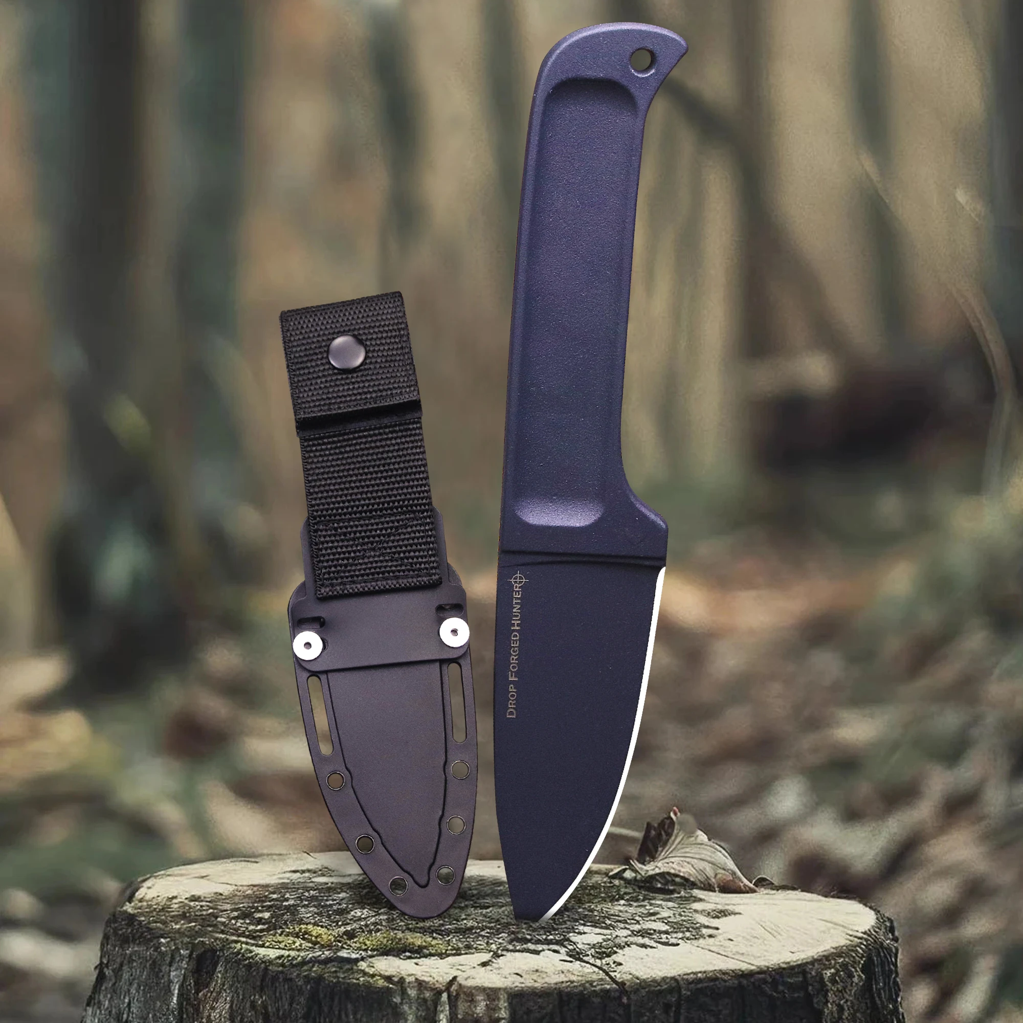 US Tang Survival Direct Knife+K Sheath, Jungle Tactical Knife, Camping ECD Tool Knife, Preferred Knife for Hiking and Fishing