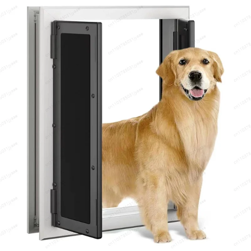Dogs Door with Flap Heavy Duty Doors Large Aluminum Pet Door Energy Efficient Durable for Exterior Outdoor Indoor Wall Door