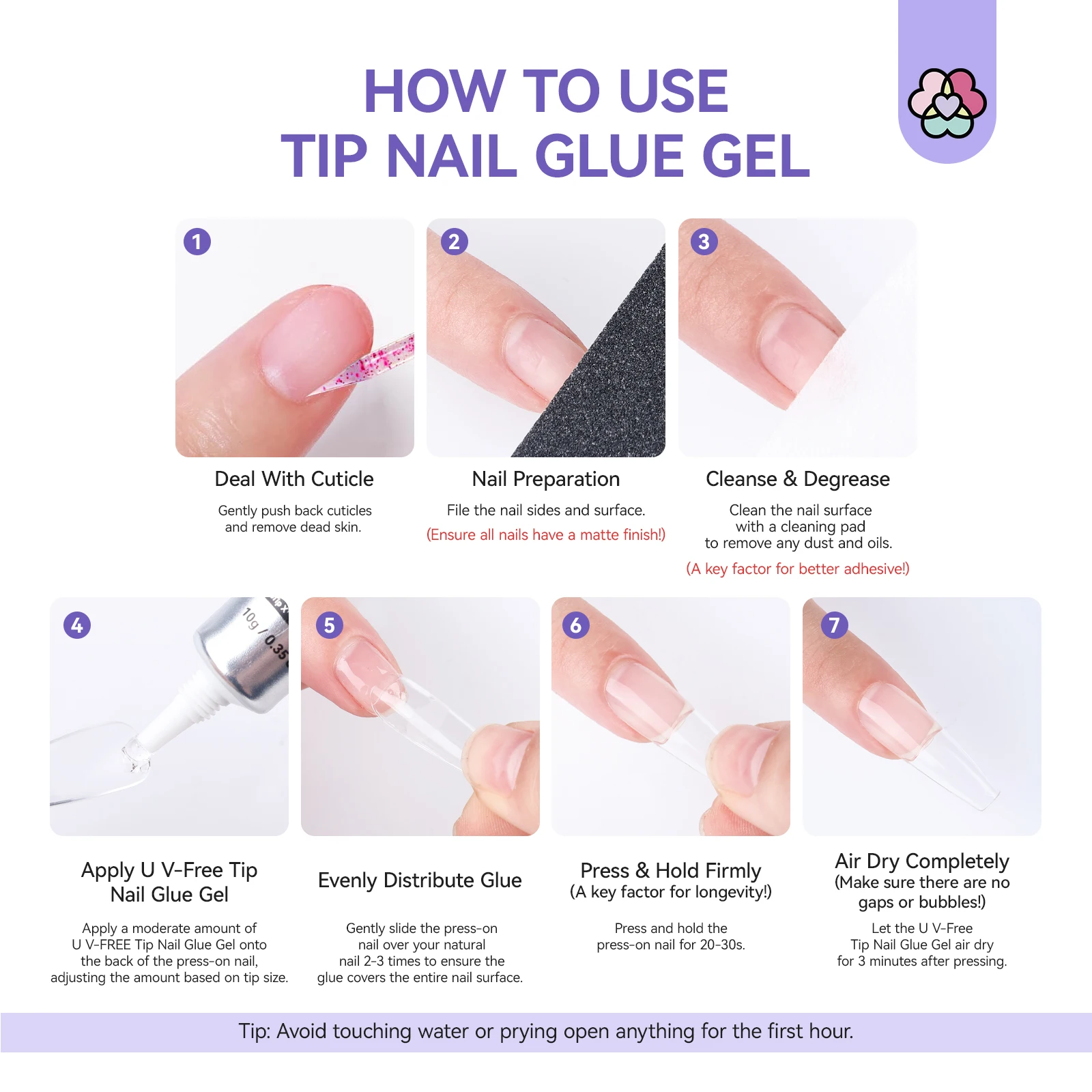 SAVILAND Semi Solid Nail Glue Gel 10g with Quick Remover 10ml No Curing Needed 30 Days Wear Fast Removal for Press On Nails Tips