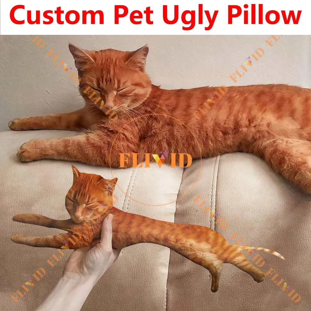 

Customized 3D Cat Dog Pillows,Custom Pet Ugly Pillow,Personalized Animal Cushion,Pet Loss Memorial Birthday Gift,Pet Lover Gift