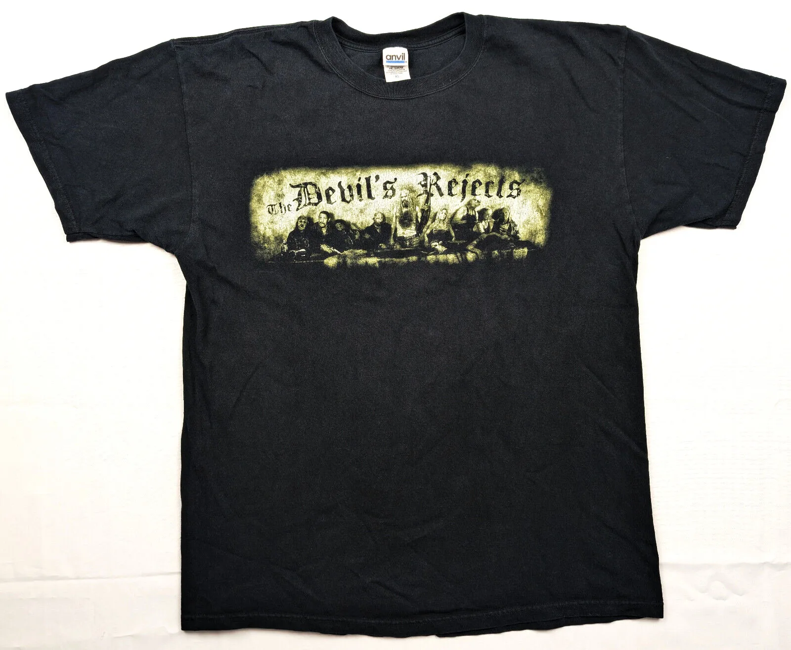 الشياطين يرفض روب زومبي فيلم الرعب الترويجي تي شيرت رجالي حجم XL أسود 2005 #1