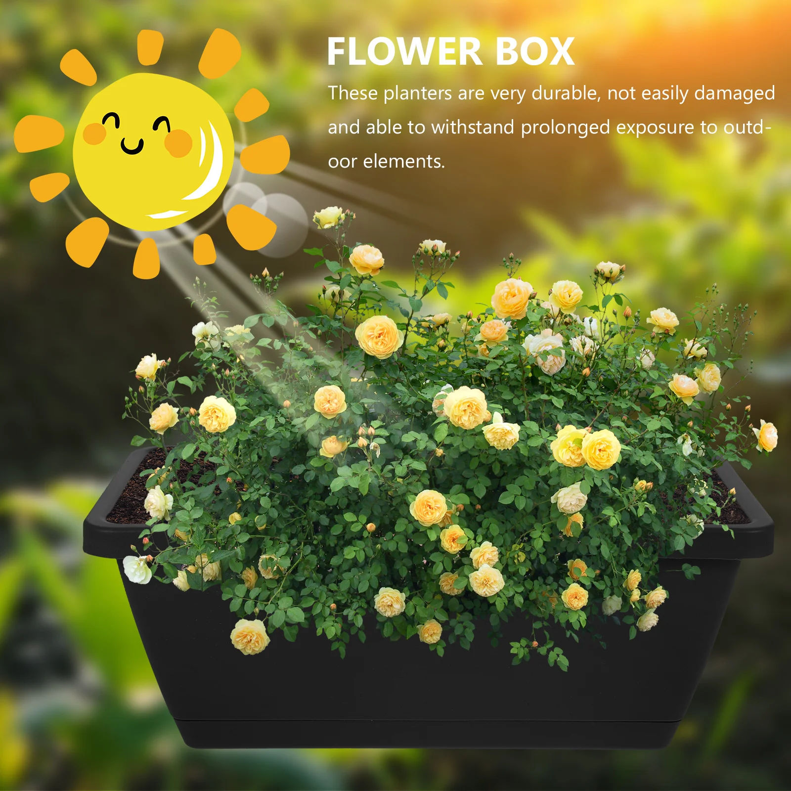 4 قطعة أصيص زهور بلاستيكي مستطيل زارع مع ثقوب الصرف في الهواء الطلق داخلي حاوية نباتات حديقة نافذة صندوق كبير بونساي