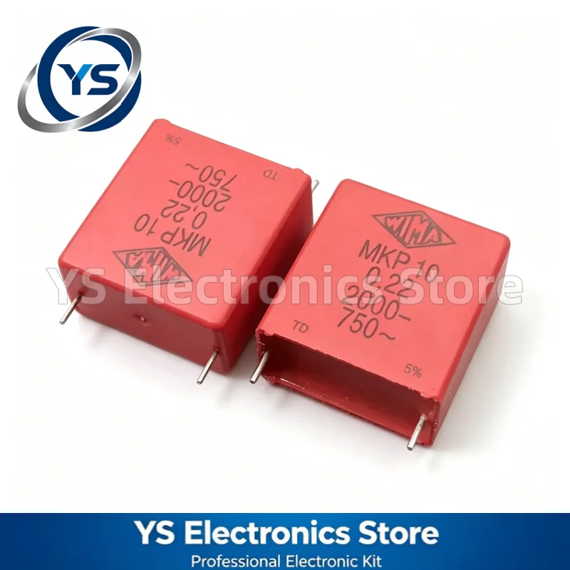 MKP10 2000V0.22UF WIMA RED  2000V224 220NF 27.5mm Film Capacitor Hi-Fi Audio Capacitors NEW and Original