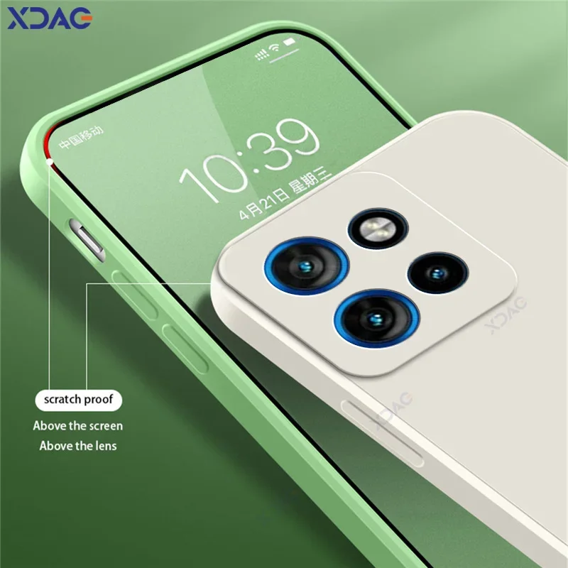 Luxury Dual Layer Cellphones Cases for Motorola ThinkPhone 25 5G Think Phone 25 ThinkPhone25 Soft Square Liquid Silicone Covers