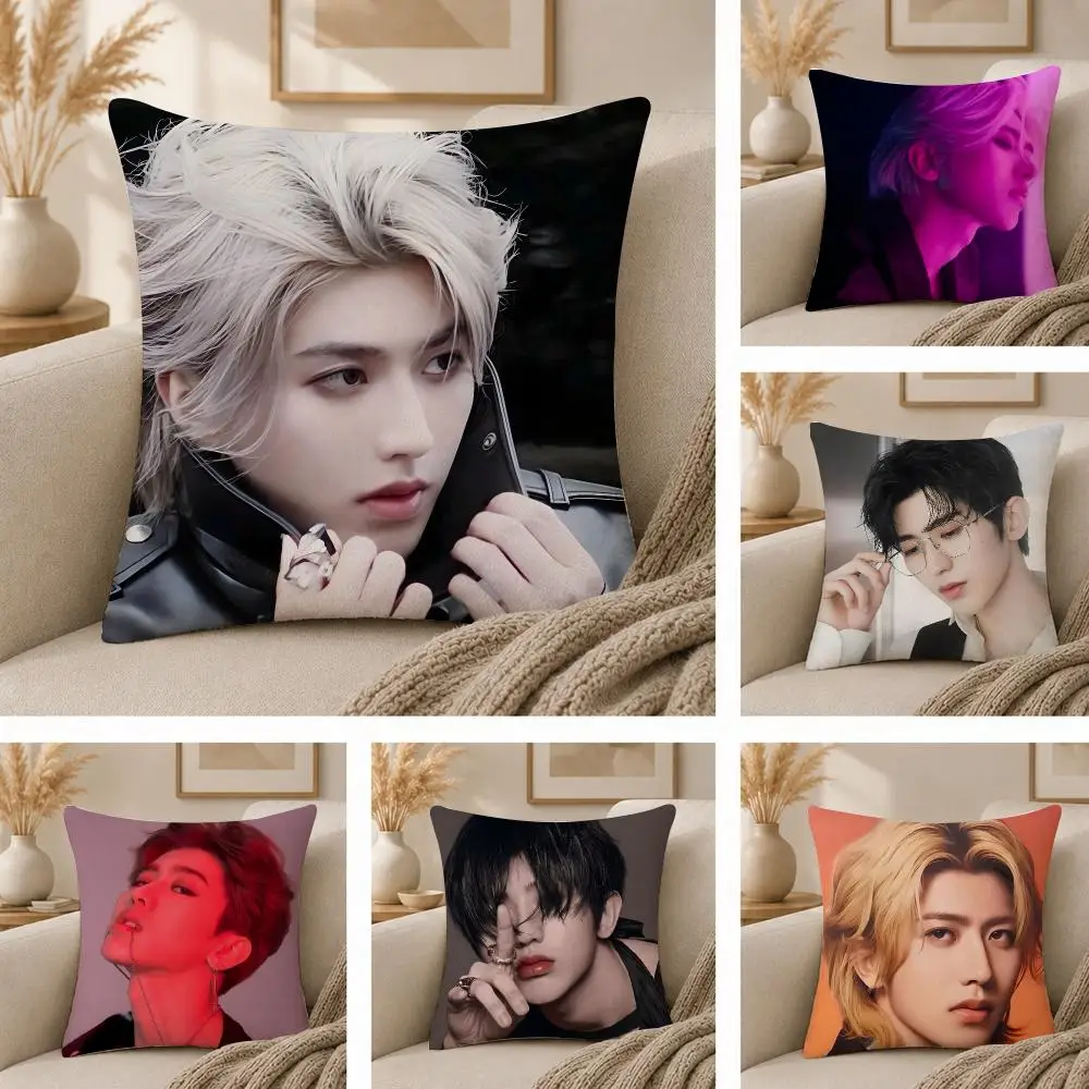 Hot Singer Cai XuKun I-kun Cushion Cover  Plush Fabric Soft Double Sided Print Sofa Cushion Cover Throw Pillow Covers