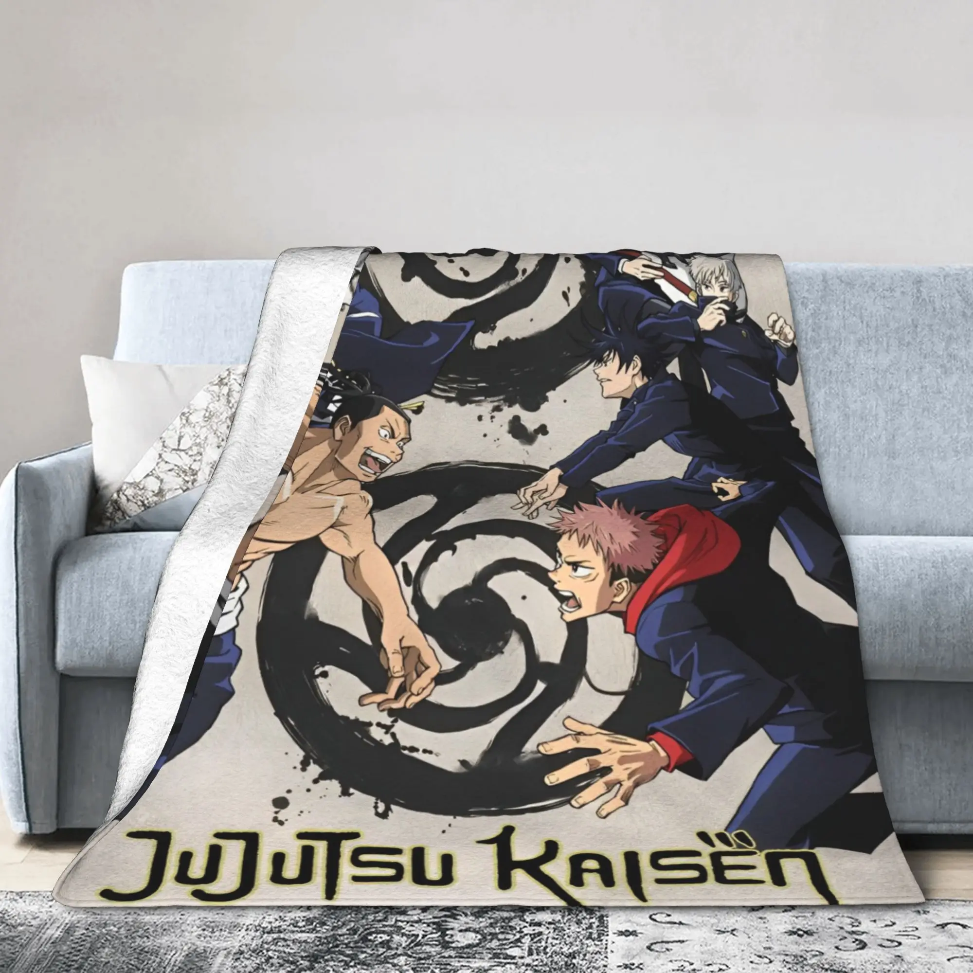 Jujutsu Kaisen Blankets Fleece Summer Air Conditioning  Multi-function Lightweight Thin Throw Blanket Bedding Throws