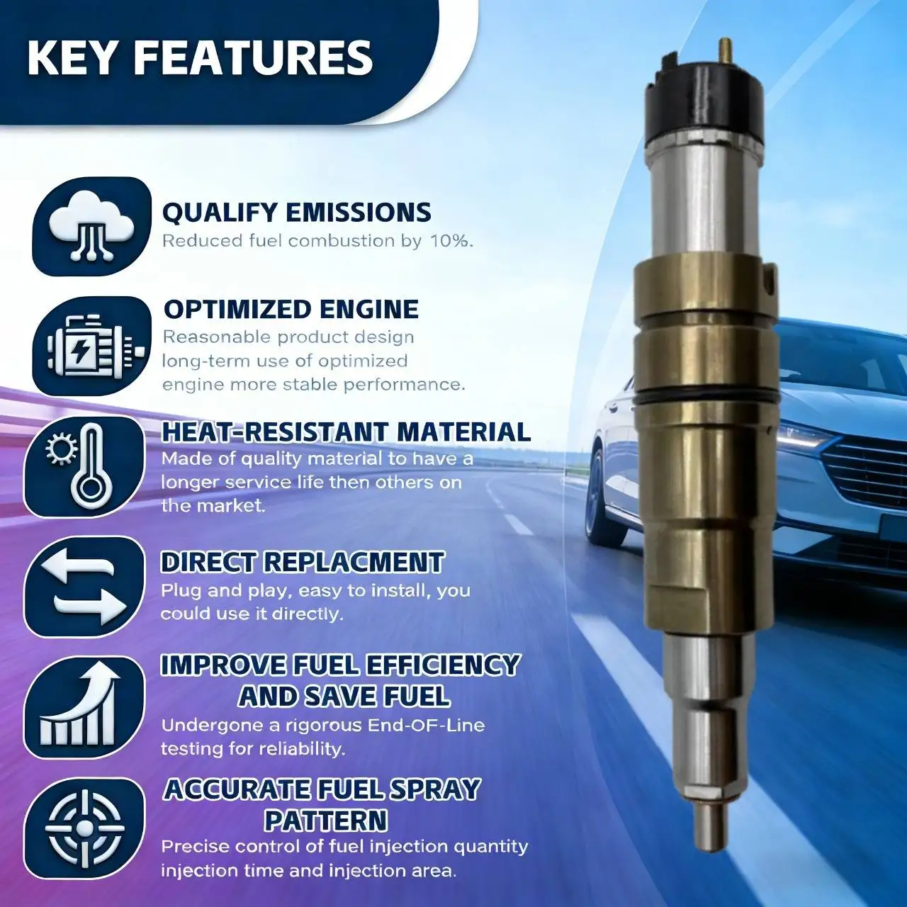 0984302 1933613 2031836 2086663 575177 1881565 Common Rail Fuel Injector for Cummins XPI Scania Engine DC1305 DC1307 DC1310