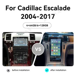 13.6'' Touch Screen For Cadillac Escalade 2007 - 2014 Car Intelligent Radio System Multimedia Stereo Player Android Auto Carplay