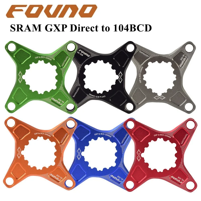 Fovno Mtb Mountain Bike Crank GXP to BCD 104MM Spider Adapter for SRAM GXP XX1 X0 X9 Crank Crankst GXP to 104BCD Chainring