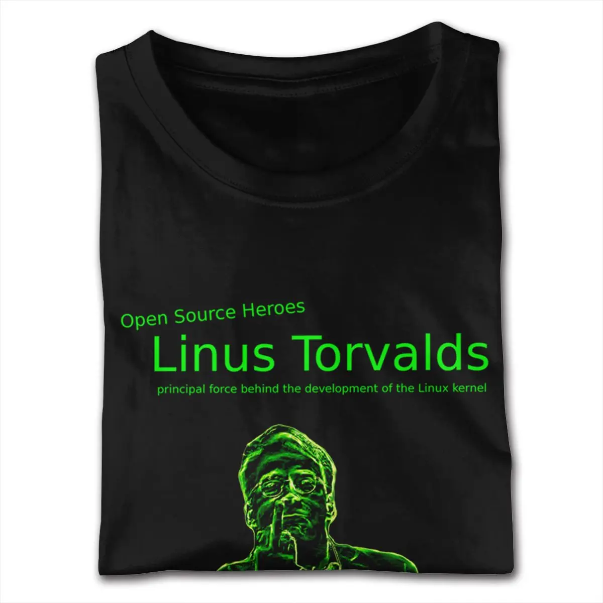 Linux Open Source Heroes - قميص Linus Torvalds 5XL للقمصان السوداء للرجال
