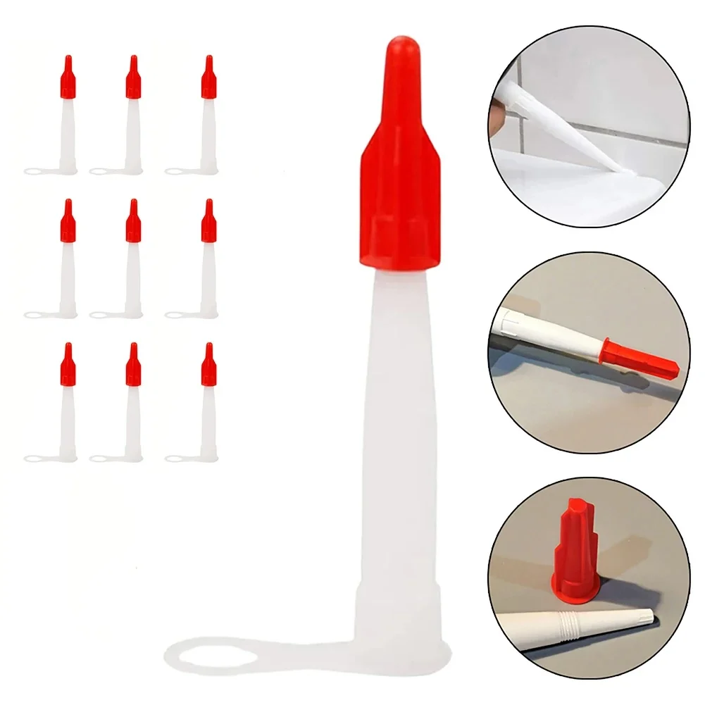 10 New Spare Silicone Nozzle Sealant Kits, Anti Solidification Reusable Sealing Mud Cylinder, Used for Filling Pipe Nozzle Screw