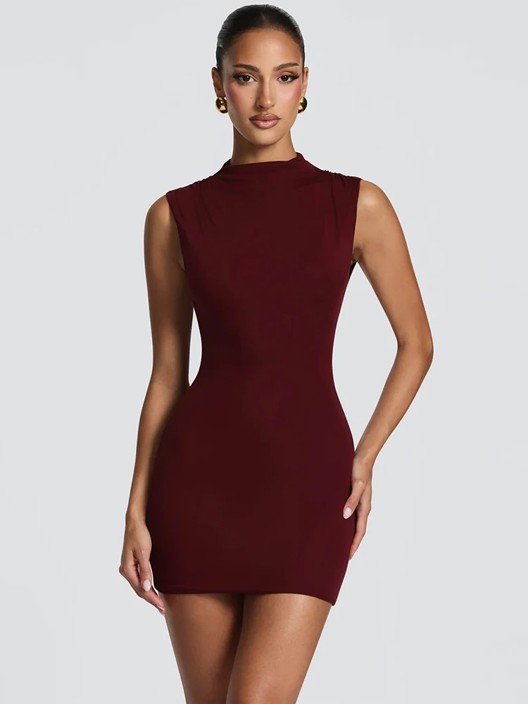 Vestido Corto Sexy sin Mangas para Mujer, Estilo Corsé, Ajustado al Cuerpo, Elegante, para Fiesta, Club, Salida Nocturna