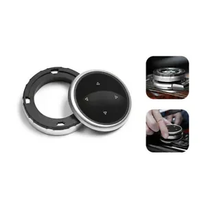 Silver Small Multimedia Knob Cover IDRIVE Decorative Button Suitable For BMW F10 F20 F22 F30 F32 F25 F26 F15 F16