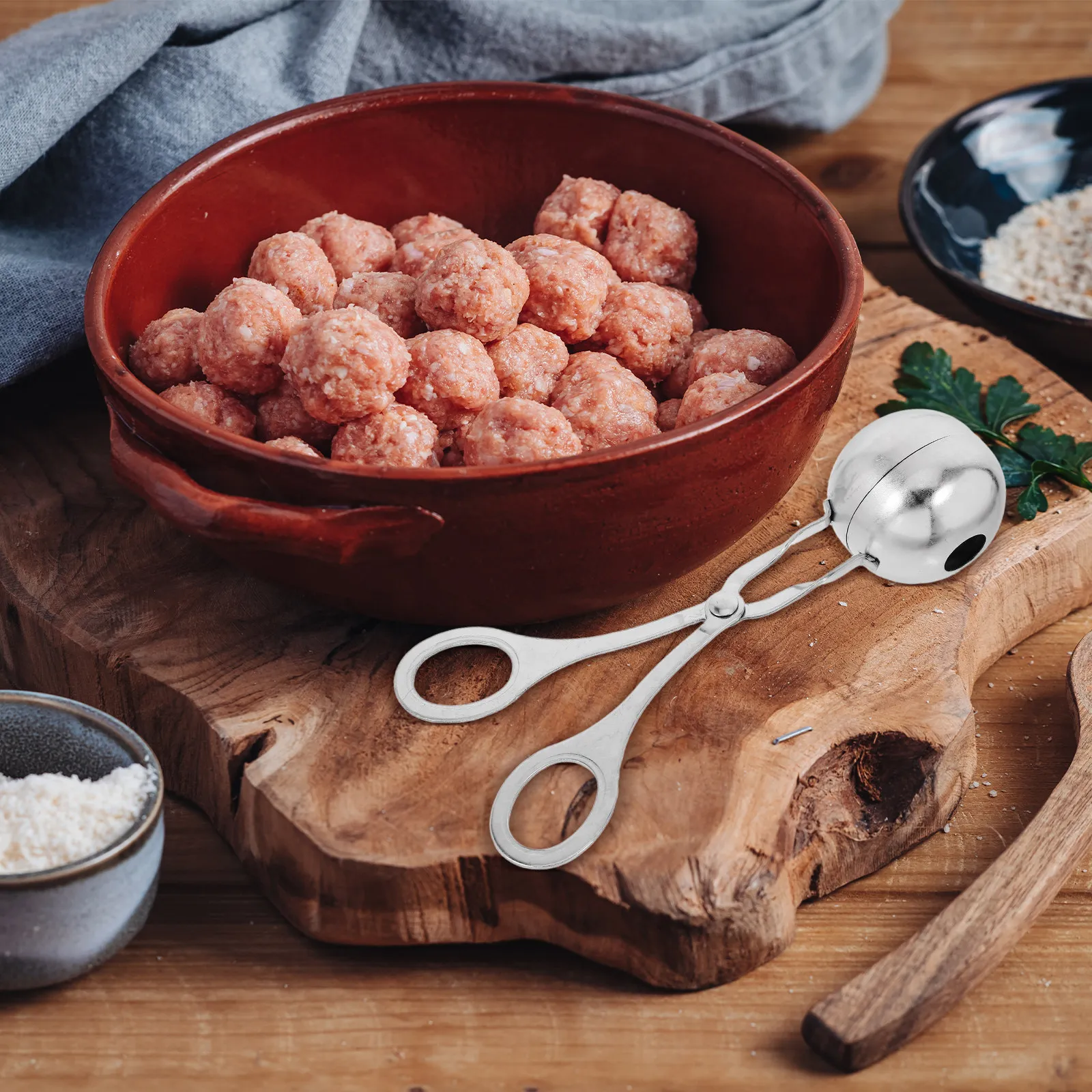 

Stainless Steel Meatball Maker Tool Durable Nonstick Scoop for Shaping Meatballs Fish Balls Dumplings Kitchen Gadget