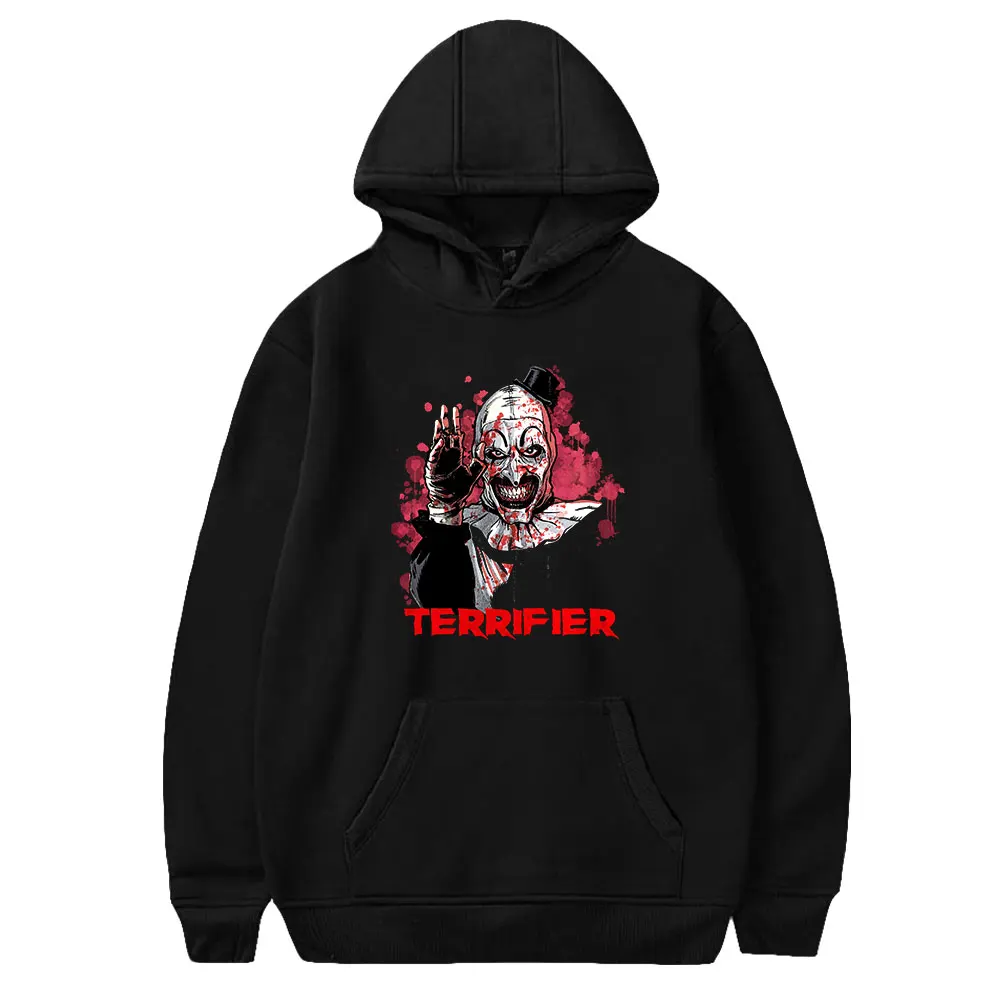 

Terrifier 2 Horror Movie Clown Joker Hoodie Unisex Long Sleeve Women Men Hooded Sweatshirt Harajuku Streetwear New Clothes