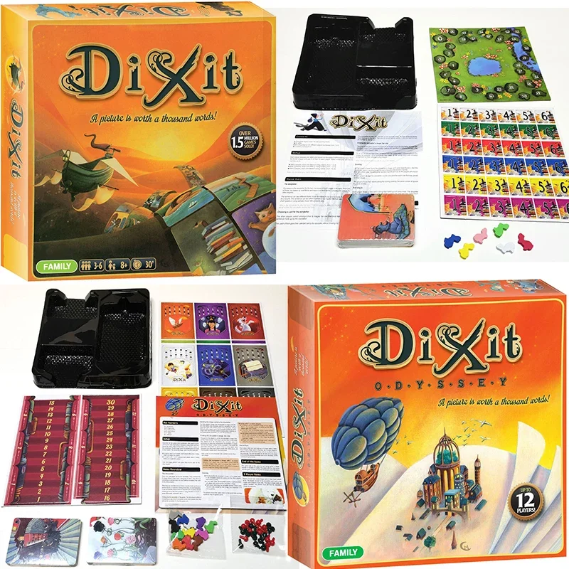 Dixit Stella Universus 영어 보드 게임 그림, Dixit Odyssey 카드, 가족 저녁 식사 파티 보드 게임, 천 단어 가치 