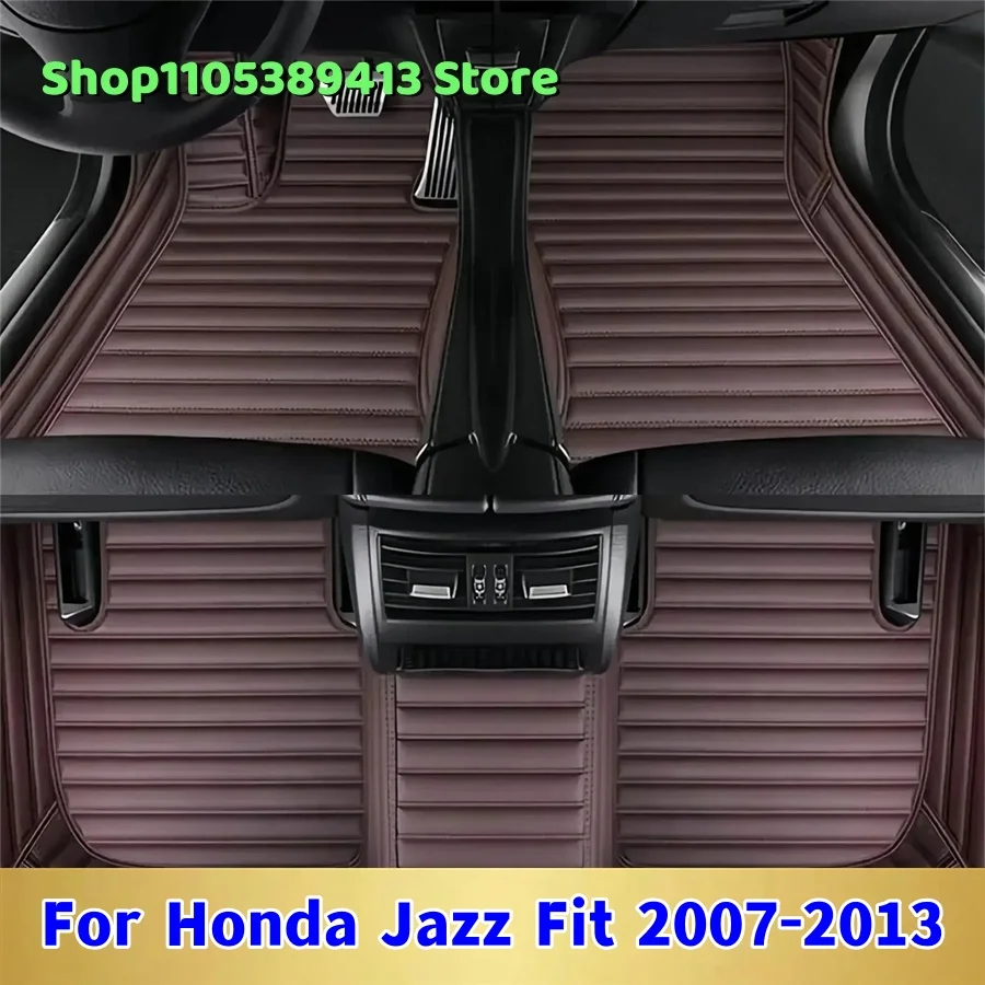 

Mats Carpets Leather Custom Car Floor Mats For Honda Jazz Fit 2007 2008 2009 2010 2011 2012 2013 Car Mat Accessories