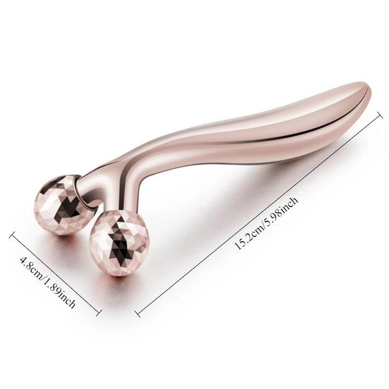 3D-gezichtsmassager 360 graden roterende gezichtsoogmassage Roller Handheld Y-vorm Gezicht Lichaamsschoonheidstool Draagbaar schoonheidsapparaat