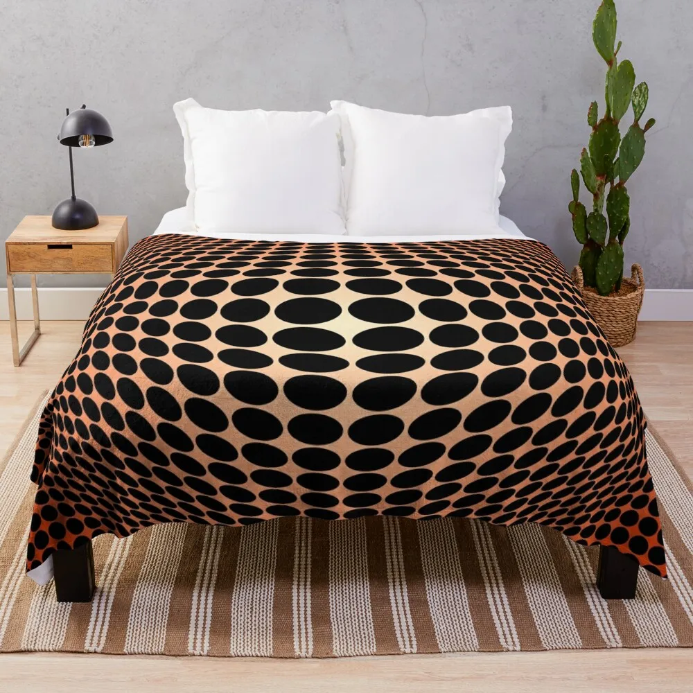 Victor Vasarely Homage 133 Throw Blanket for winter Decorative Beds Sofas Blankets