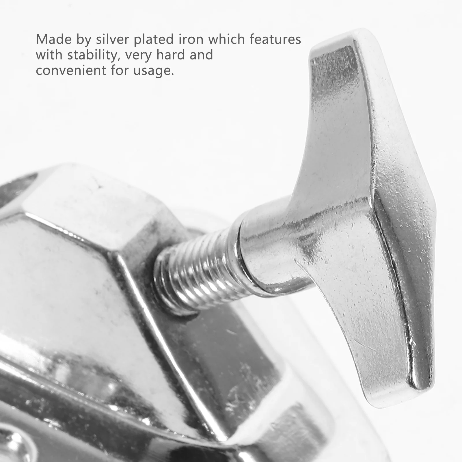 

Tom Drum Floor Tom Leg Mount Silver Plated Iron Durable Stable Easy Replace Drum Hardware Replacement Parts Accessory