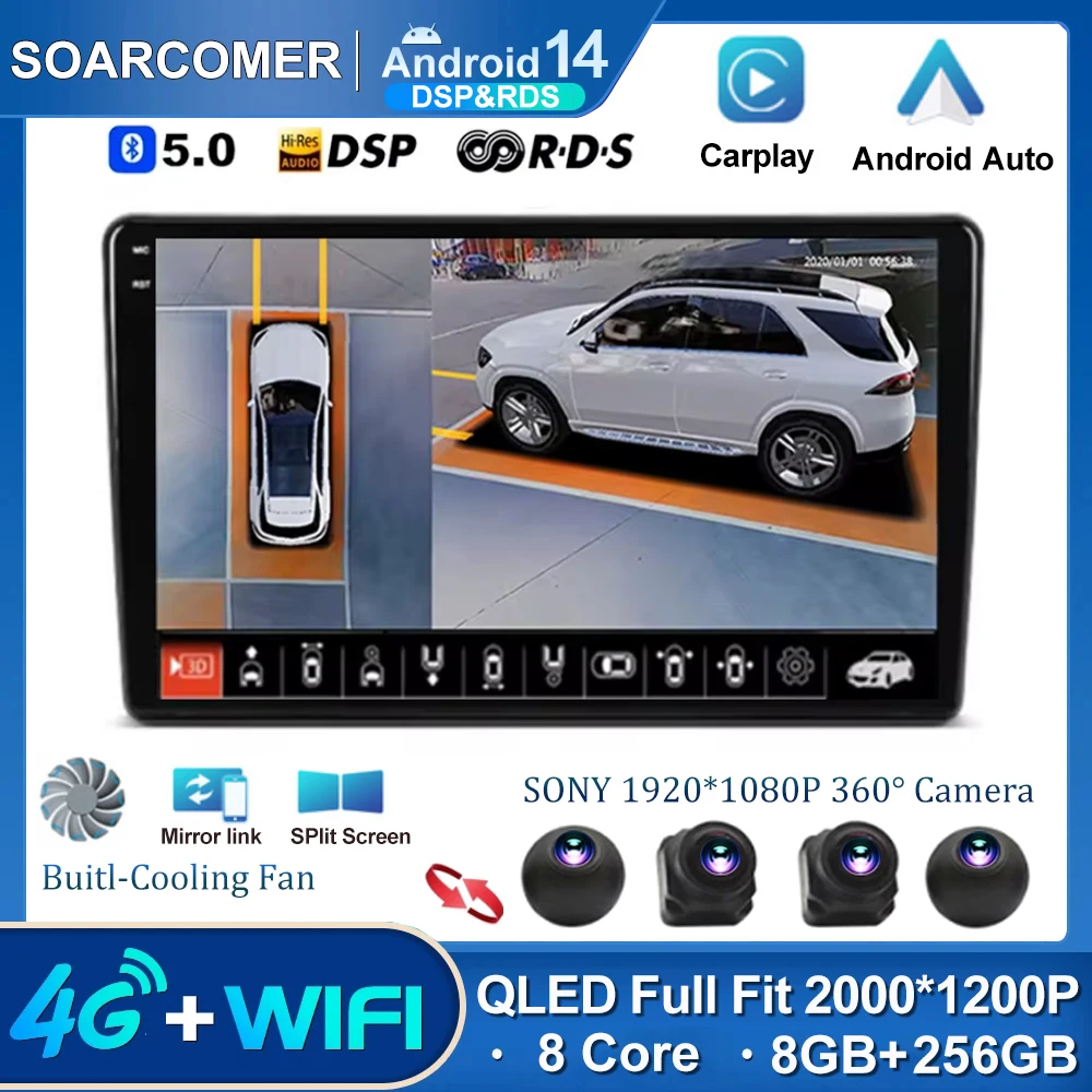 Car AutoRadio Multimedia Video Player Android 14 For Citroen Berlingo For Peugeot Partner 2008 - 2019 Navigation GPS