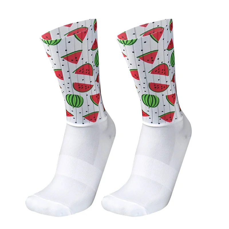 Silikon neue atmungsaktive Rad socken rutsch feste Sommer profession elle coole Rennen Aero Sport Fahrrad Laufs ocken Calcetines Ciclismo