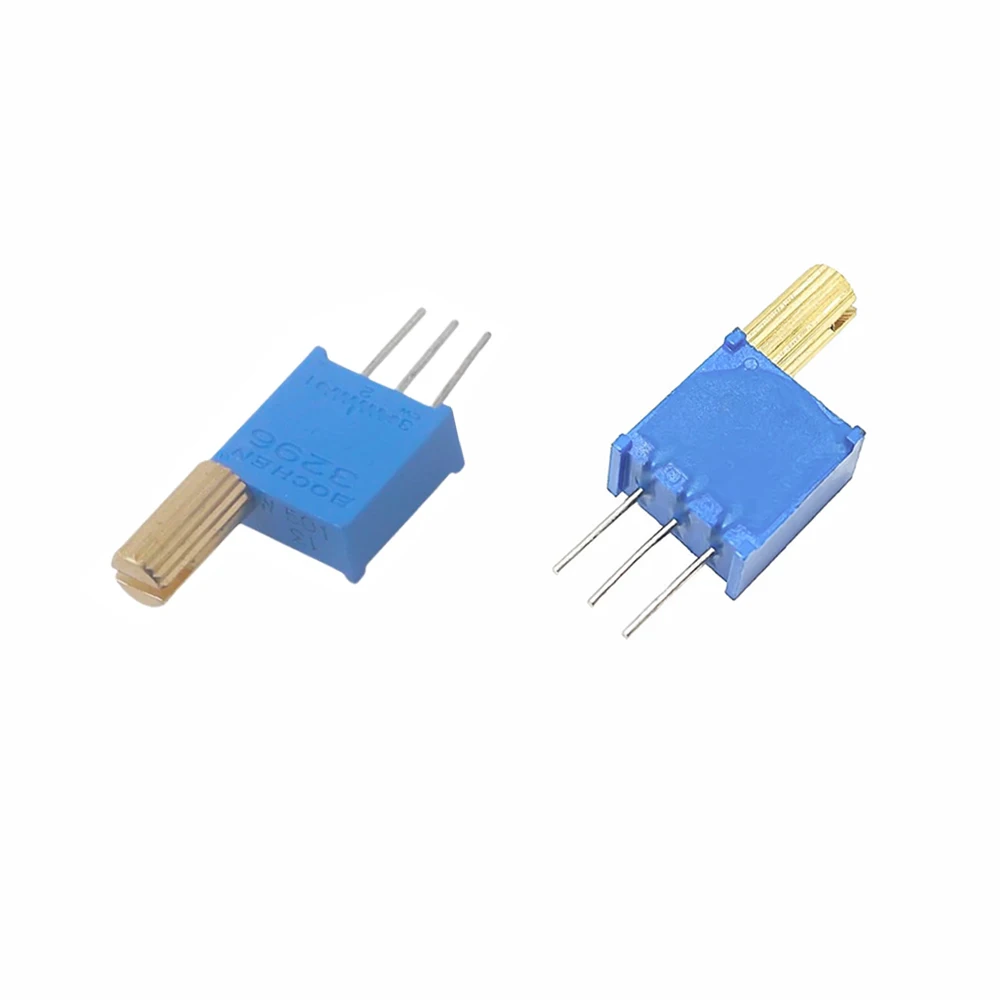 10PCS 3296W Multi-turn Adjustable Potentiometer 103 503 104 203 1K 2K 5K 10K 20K 50K 100K 200K 500K 1M Metal Shaft Long Handle