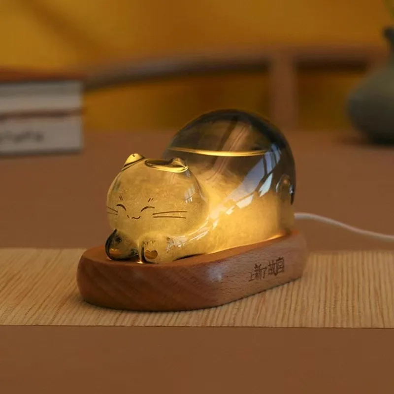 Forbidden City Imperial Cat Storm Glass Weather Predictor Desktop Decor Creative Night Light Girlfriend Birthday Gift