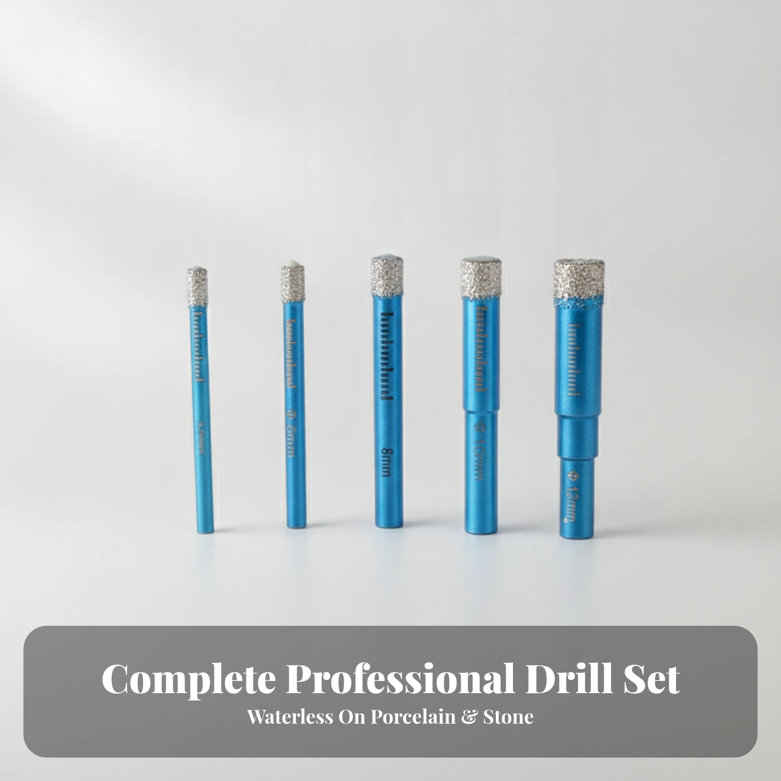 5 Pieces Diamond Drill Bit Set Wear-Resistant Diamond Hole Saw Set Dry Core Abrasive Tool Sharp for Tradespeople - view 3