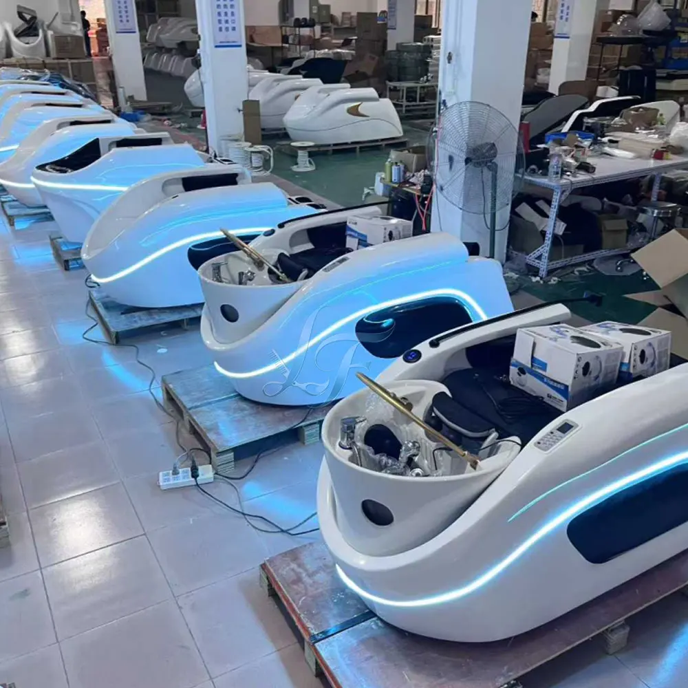 

Luxury Hair Salon Furniture Equipment Electric Shampoo Bed Wash Hair Massage Beds