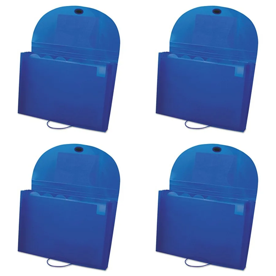 

7-Pocket Expanding File Letter in Blue for Organized Document Storage and Easy Access in Office or Home Workspaces Ideal for Fi