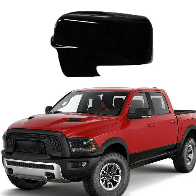 Rearview Side Mirror Covers Cap For Dodge Ram 1500 2013 2014 2015 2016 2017 2018 Gloss Black Side Wing Mirror Cover Replacement