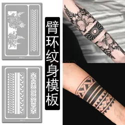 Arm ring, flower ring, leg ring, tattoo template, large image, Maya totem spray painting, hollowed out image