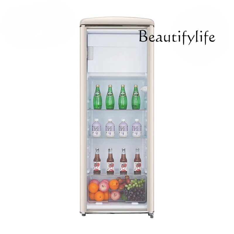 

Coated Glass Ice Bar Home Living Room Office Small Glass Door Drink Refrigerator Freezer