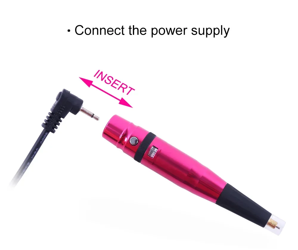 قلم تحديد الحواجب، قلم تحديد الشفاه، محرك سويسري عالمي، ماكينة رسم الوشم التجميلي الدائم مع مجموعة إبر الوشم العالمية #5