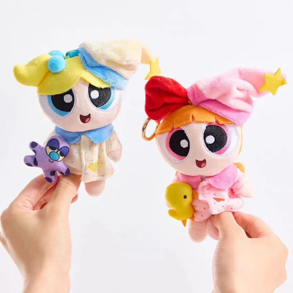 Genuíno anime o powerpuff meninas boneca de pelúcia kawaii dos desenhos animados flor bolhas buttercup pijama série bonecas brinquedos presentes natal