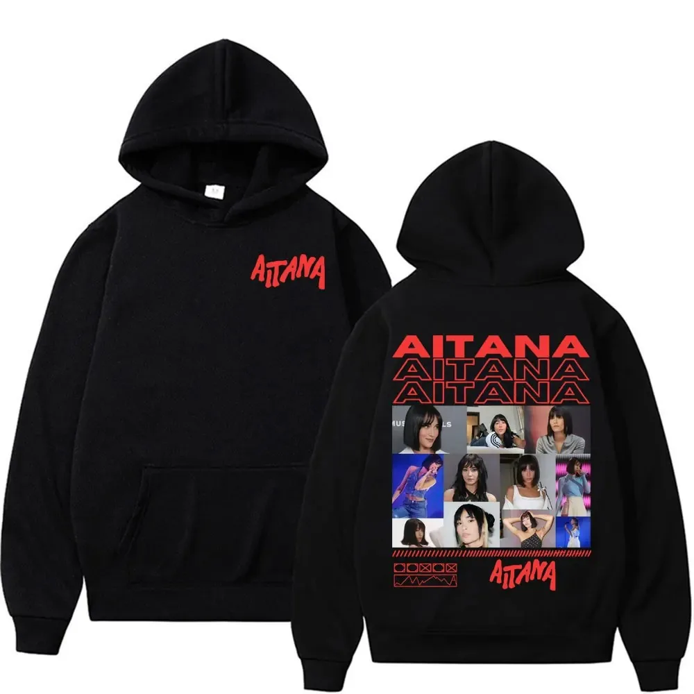 Singer Aitana Cuarto Azul Tour Graphic Print Hoodies Men Women Retro Fashion Aesthetic Sweatshirt Fleece Pullovers Streetwear