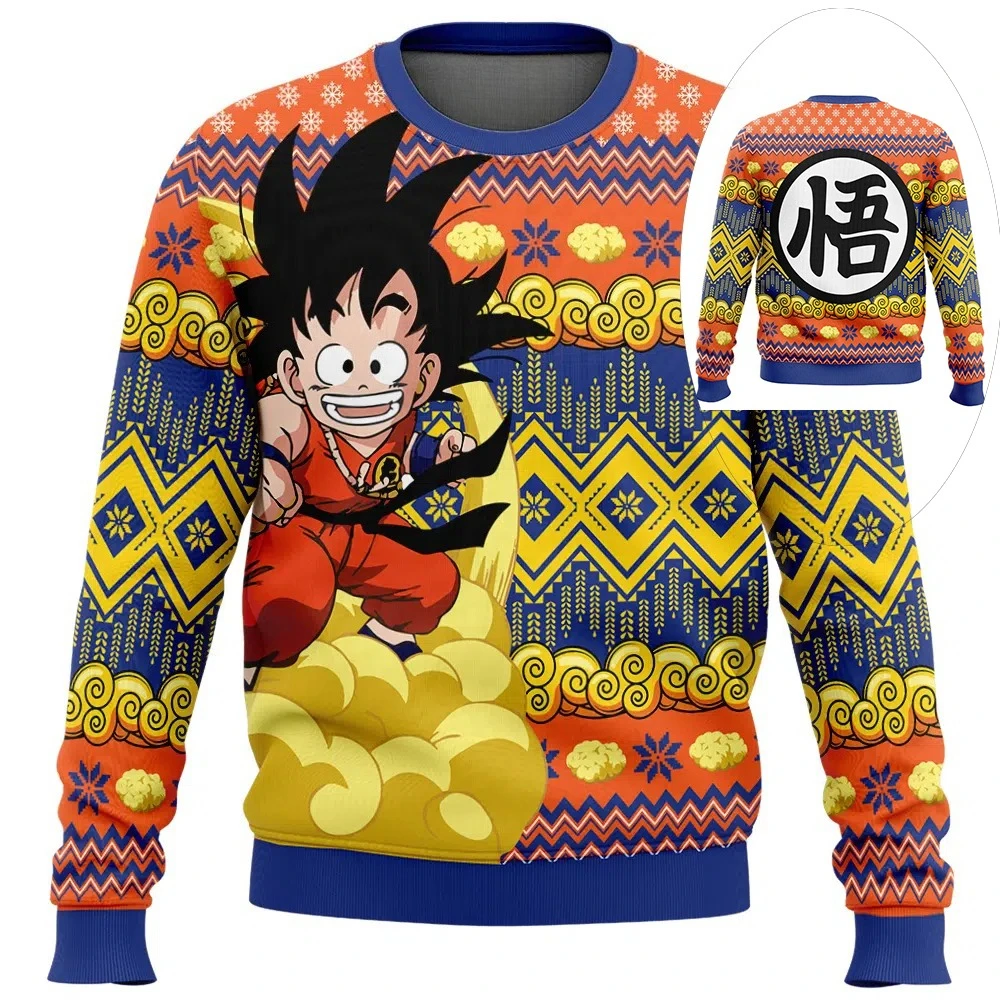 

2026 Autumn Winter Dragon Ball Kid Goku Nimbus Cloud Cosplay Pullover Hoodie 3D Print Retro Streetwear Oversized Top Unisex Kids