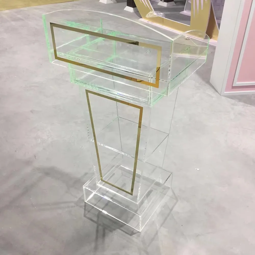 New Design Transparent Acrylic Podium Podium Church Podium