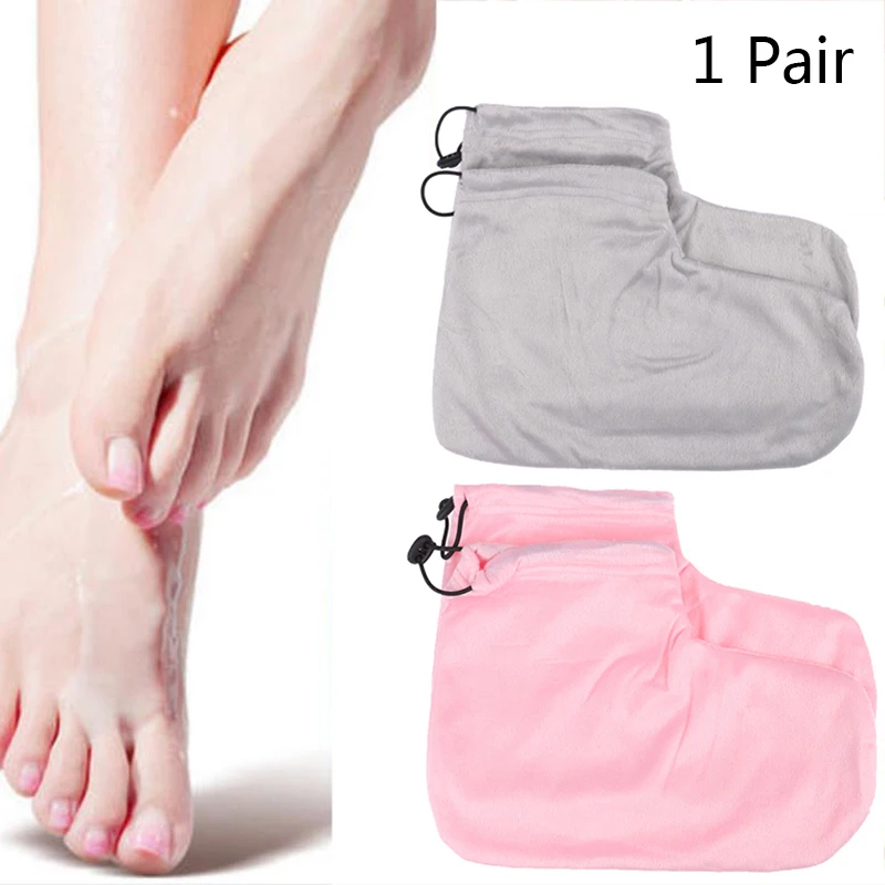 1 Pair Paraffin Heat Wax Spa Foot Protection Gloves Warmer Pedicure Manicure