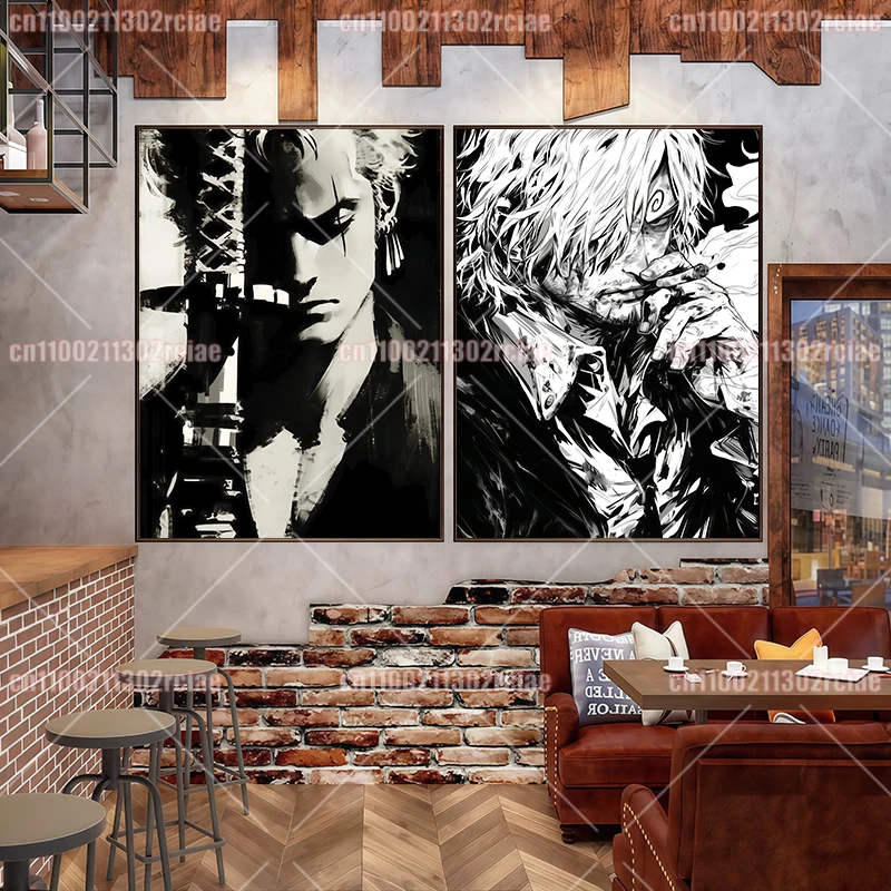 One Piece Luffy Zoro Trafalgar Law Kaido Ace Kozuki Oden Sabo Poster Wajib Dimiliki Lukisan Kanvas Tanpa Bingkai Hadiah Dekorasi Pesta