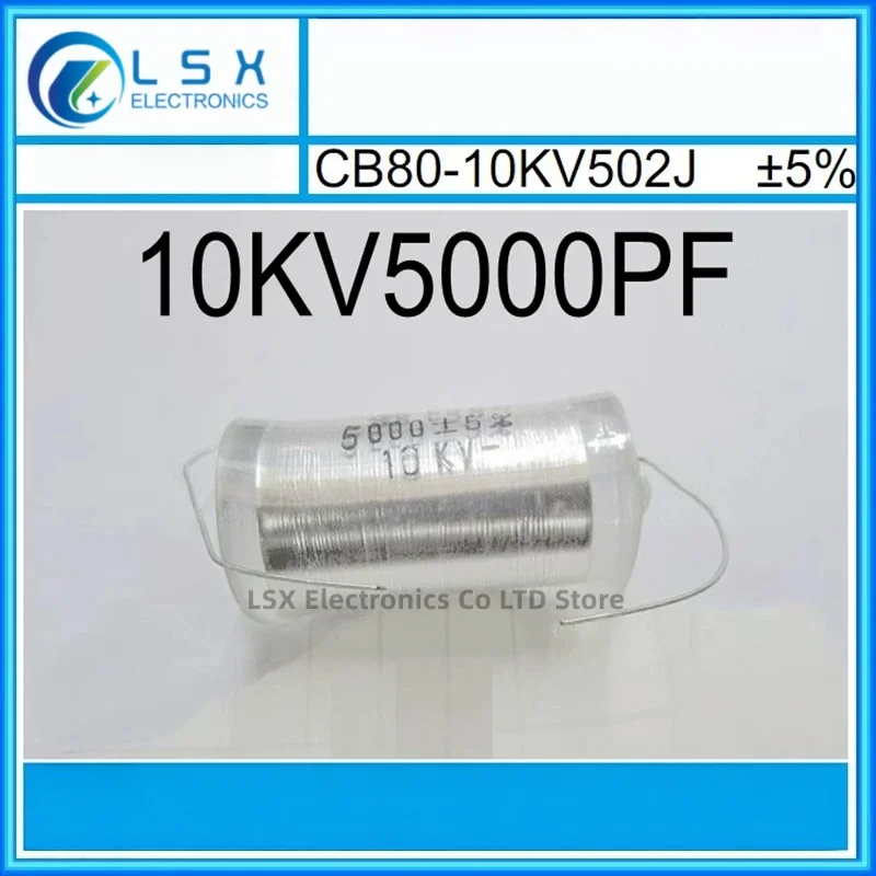 5PCS High Voltage Film Capacitors CB80-10KV 5000PF Voltage Doubler Circuit 502J Polystyrene