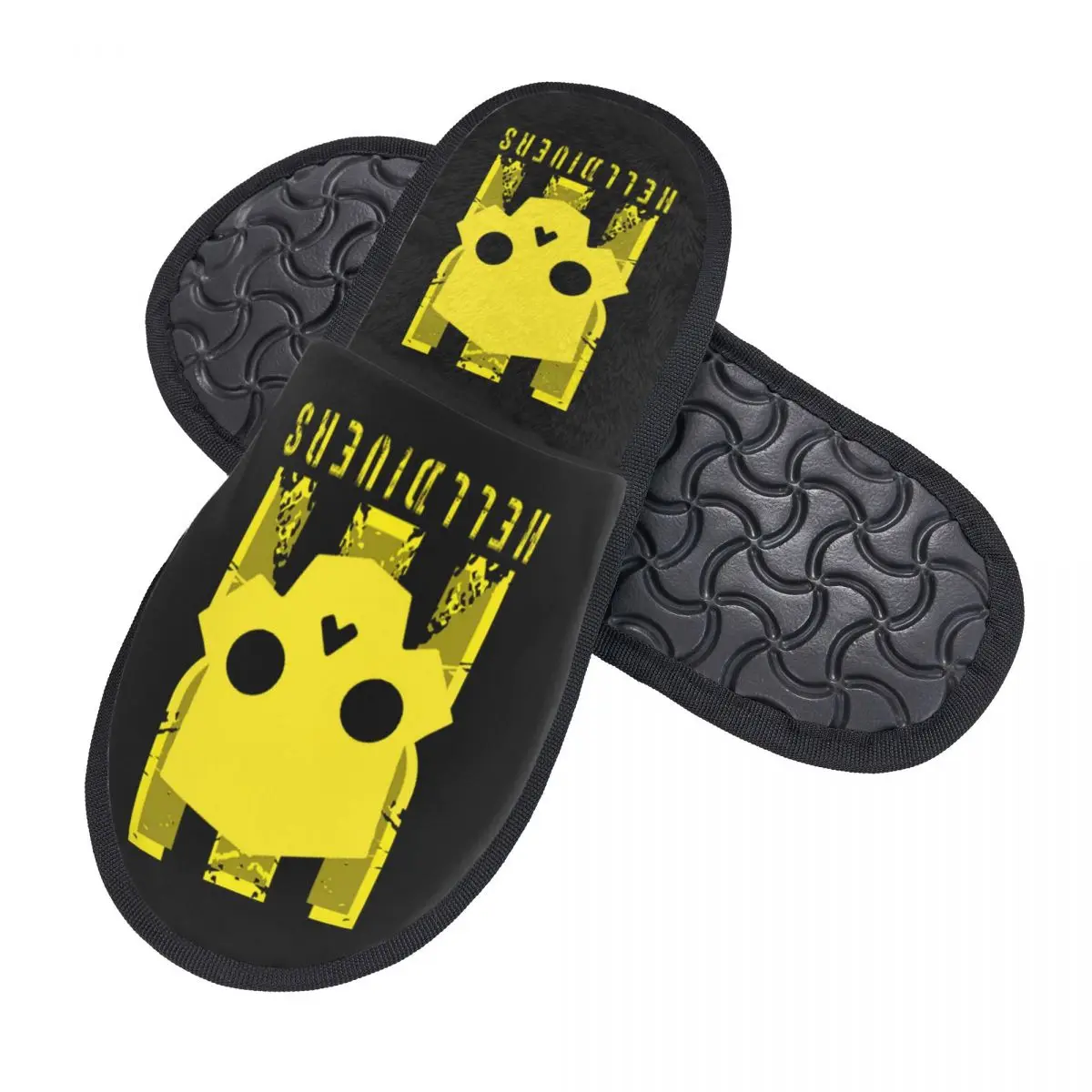 Custom Skull H-Helldivers Logo Soft Memory Foam House Slippers Women Cozy Warm Anti-Skid Slipper